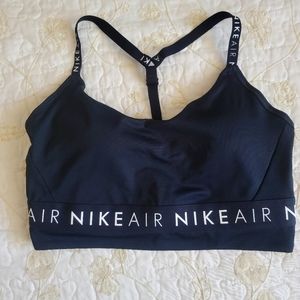 Nike Air black sports bra size large